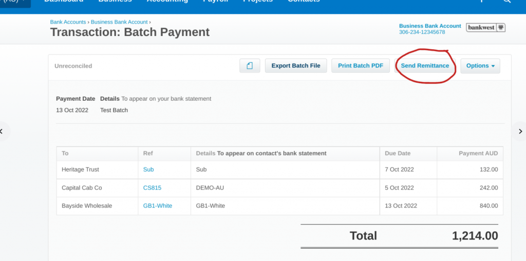 How to approve and process Xero Batch Payments?